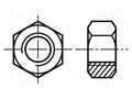 Nut; hexagonal; M12; 1.75; polyamide; H: 10mm; 19mm; DIN 555 BOSSARD B12/BN81