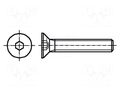 Screw; M4x10; 0.7; Head: countersunk; hex key; HEX 2.5mm; steel BOSSARD B4X10/BN21