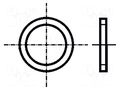 Washer; round; M12; D=16mm; h=2mm; steel; Plating: zinc; BN 739 BOSSARD B12/BN739