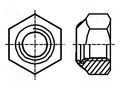 Nut; hexagonal; M4; 0.7; A2 stainless steel; 7mm; DIN 985 KRAFTBERG M4/D985-A2