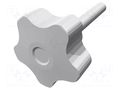 Knob; Ø: 40mm; Ext.thread: M8; 50mm; H: 27mm; technopolymer PP ELESA+GANTER VCT.40P-M8X50-C9