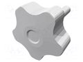 Knob; Ø: 40mm; Ext.thread: M8; 30mm; H: 27mm; technopolymer PP ELESA+GANTER VCT.40P-M8X30-C2