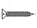 Screw; 3.9x25; Head: countersunk; slotted; 1mm; hardened steel BOSSARD B3.9X25/BN990