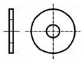 Washer; round; M2,3; D=7mm; h=0.8mm; steel; Plating: zinc; DIN 9021 BOSSARD B2.3/BN729