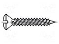 Screw; 3.5x19; Head: countersunk; slotted; 1mm; hardened steel BOSSARD B3.5X19/BN991