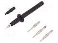 Set of measuring probes; 5A; 1kV; black SCHÜTZINGER SET-SPS2040-SW