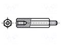 Spacer sleeve; 7mm; Int.thread: M3; Ext.thread: M3; hexagonal HARWIN R30-3000702
