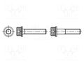 Screw; with flange; M10x50; 1.5; Head: knurled,cheese head; steel BOSSARD B10X50/BN1392