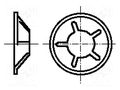 Protecting washer; spring steel; 4mm; BN 833 BOSSARD B4/BN833