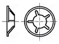Protecting washer; spring steel; 5mm; BN 833 BOSSARD B5/BN833