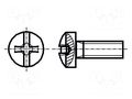 Screw; M2x4; 0.4; Head: button; Phillips,slotted; 0,5mm,PH1; steel BOSSARD B2X4/BN1435