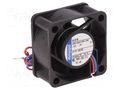 Fan: DC; axial; 12VDC; 40x40x20mm; 13.5m3/h; 29dBA; ball; 8100rpm EBM-PAPST 412H