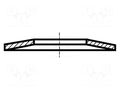 Washer; disk spring,spring; D=12.5mm; h=0.95mm; stainless steel BOSSARD B12.5X0.7/BN838