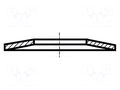 Washer; disk spring,spring; D=12mm; h=0.85mm; stainless steel BOSSARD B12/6.2/0.5/BN838