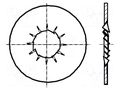 Washer; internally serrated; M6; D=14.2mm; h=0.7mm; spring steel BOSSARD B6/BN785