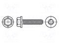 Screw; 4x8; Head: hexagonal; none; 7mm; hardened steel; zinc BOSSARD B4X8/BN3326