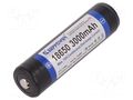 Re-battery: Li-Ion; 18650,MR18650; 3.7V; 3000mAh; Ø18.8x69mm; 15A KEEPPOWER ACCU-18650-15A/PCB