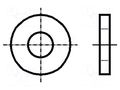 Washer; round; M10; D=25mm; h=2mm; steel; Plating: zinc; BN 737 BOSSARD B10/BN737