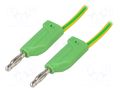 Test lead; 70VDC; 33VAC; 16A; banana plug 4mm,both sides; Len: 2m SCHÜTZINGER MFK151200-GNGE