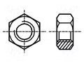 Nut; hexagonal; M14; 2; steel; Plating: zinc; H: 11mm; 22mm; BN 117 BOSSARD B14/BN117