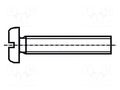 Screw; M3x25; 0.5; Head: cheese head; slotted; polyamide; DIN 85A BOSSARD B3X25/BN1062