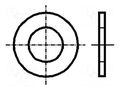 Washer; round; M1,7; D=4mm; h=3mm; pressboard; DIN 125A; BN 1076 BOSSARD B1.7/BN1076