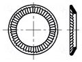 Washer; conical; M3; D=5.5mm; h=0.95mm; A2 stainless steel BOSSARD B3/BN20041