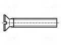 Screw; M3x12; 0.5; Head: countersunk; slotted; 0,8mm; steel; zinc BOSSARD B3X12/BN357