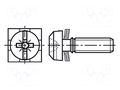 Screw; with washer; M3x6; 0.5; Pozidriv,slotted; PZ1,0.6mm; steel BOSSARD B3X6/BN20218