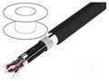 Wire: loudspeaker cable; HELUSOUND®; 4x2x0.22mm2; stranded; black HELUKABEL SOUND-400026