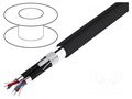 Wire: loudspeaker cable; HELUSOUND®; 2x2x0.22mm2; stranded; black HELUKABEL SOUND-400025