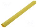 Heat shrink sleeve; glueless; 2: 1; 12.7mm; L: 1m; yellow; -55÷125°C CYG/KTG CB-HFT12.7/1M-YE