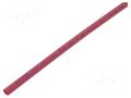 Heat shrink sleeve; glueless; 2: 1; 1.6mm; L: 1m; red; polyolefine CYG/KTG CB-HFT1.6/1M-RD