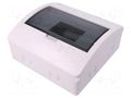 Enclosure: for modular components; IP40; white; No.of mod: 8; 400V ELEKTRO-PLAST NASIELSK EPN-2402-01