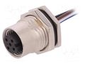 Connector: M12; socket; PIN: 4; female; 250V; IP68; cables; metal AMPHENOL LTW 12-04PFFS-SF8B15