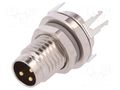 Connector: M8; male; PIN: 3; 60V; IP67; shielded; socket; 2.5÷4mm TE Connectivity T4040034031-000