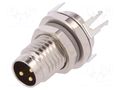 Connector: M8; male; PIN: 3; 60V; IP67; shielded; socket; 2.5÷4mm TE Connectivity T4040034031-000