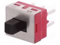 Switch: slide; Pos: 2; SPDT; 3A/250VAC; 6A/28VDC; ON-ON; THT; 1000 C&K 1201M2S3CQE2