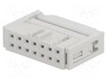 Connector: IDC; plug; female; PIN: 14; Quickie; IDC; 2.54mm; 2x7; grey AMPHENOL COMMUNICATIONS SOLUTIONS 71600-014LF