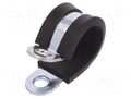 Fixing clamp; ØBundle : 18mm; W: 15mm; steel; Cover material: EPDM MPC INDUSTRIES MPC-LKD11815