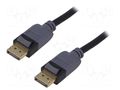 Cable; DisplayPort plug,both sides; 1m; black; DisplayPort 1.3 QOLTEC QOLTEC-50465