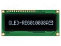 Display: OLED; graphical; 100x8; Dim: 80x36x10mm; white; PIN: 16 RAYSTAR OPTRONICS REG010008AWPP5N0
