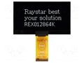 Display: OLED; graphical; 2.7"; 128x64; Dim: 73x41.86x2.15mm; white RAYSTAR OPTRONICS REX012864KWPP3N0