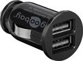 Dual-USB Car Charger (15.5 W), black - vehicle charging adapter with 2x USB ports (15.5 W), black 58912