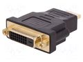 Adapter; DVI-D (24+1) socket,HDMI plug; black QOLTEC QOLTEC-50515