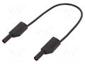 Test lead; 19A; banana plug 4mm,both sides; Urated: 1kV; black STÄUBLI SLK410-E/N-02521