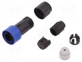 Connector: circular; plug; male; PIN: 2; w/o contacts; UL94V-0 BULGIN PXP4010/02P/3035