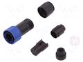 Connector: circular; plug; female; PIN: 4; w/o contacts; UL94V-0 BULGIN PXP4010/04S/6570