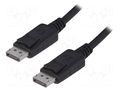 Cable; DisplayPort plug,both sides; 5m; black; DisplayPort 1.1 QOLTEC QOLTEC-50455