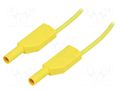 Test lead; 19A; banana plug 4mm,both sides; Urated: 1kV; yellow STÄUBLI SLK410-E/N-02524